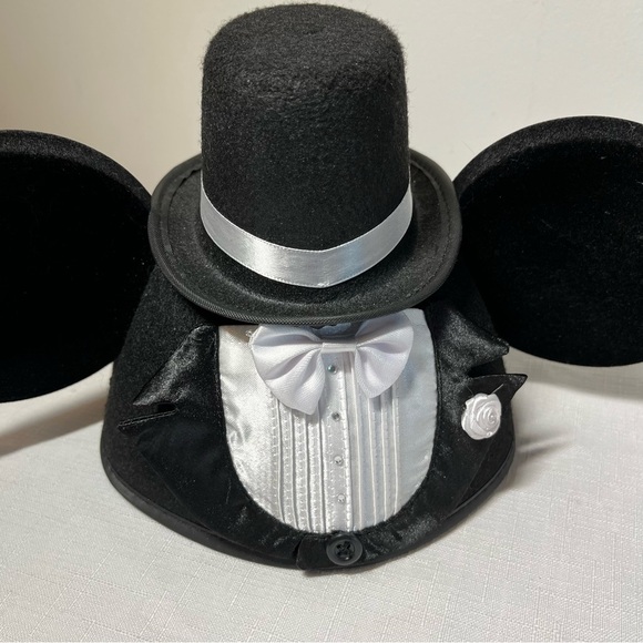 Disney Mickey & Minnie Mouse Wedding Groom & Bride Ears, Hats. Disneyland - Picture 13 of 15